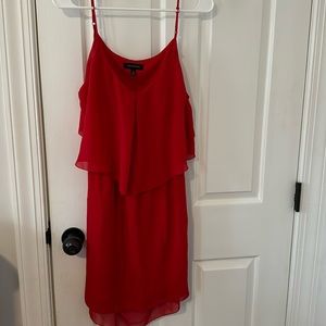 Red dress with cutout back